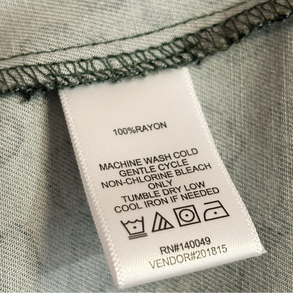 Chadwicks Green & Black Leopard Animal Print Button Down Shirt Dress 8P - Picture 13 of 16